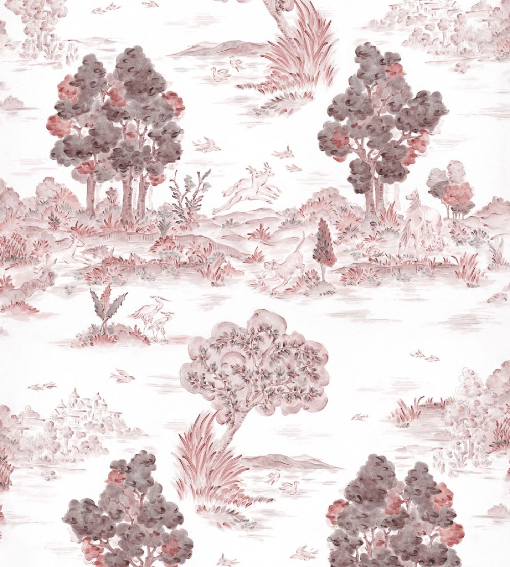 Royal Oak Wallpaper by Coordonne Vermillion