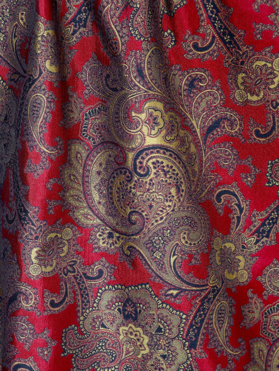 Royal Paisley Fabric by Watts 1874 in Jasper Red