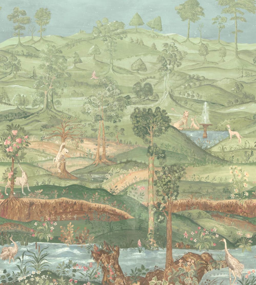 Royal Park Panel Mural by GP & J Baker Royal Green
