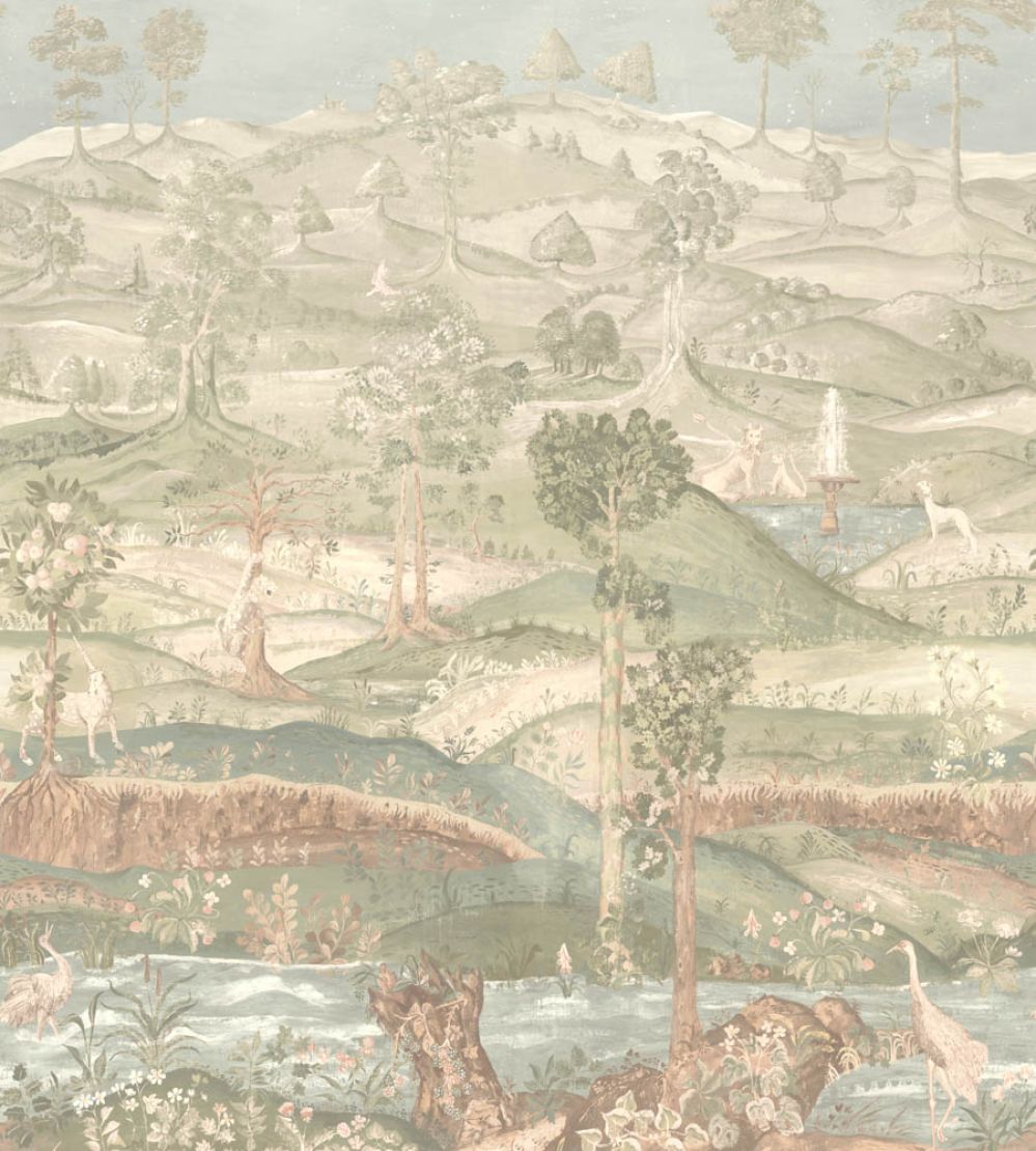 Royal Park Panel Mural by GP & J Baker Antique