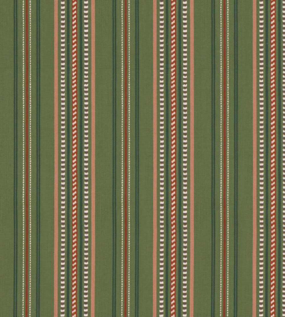 Rufus Stripe Fabric by GP & J Baker Green