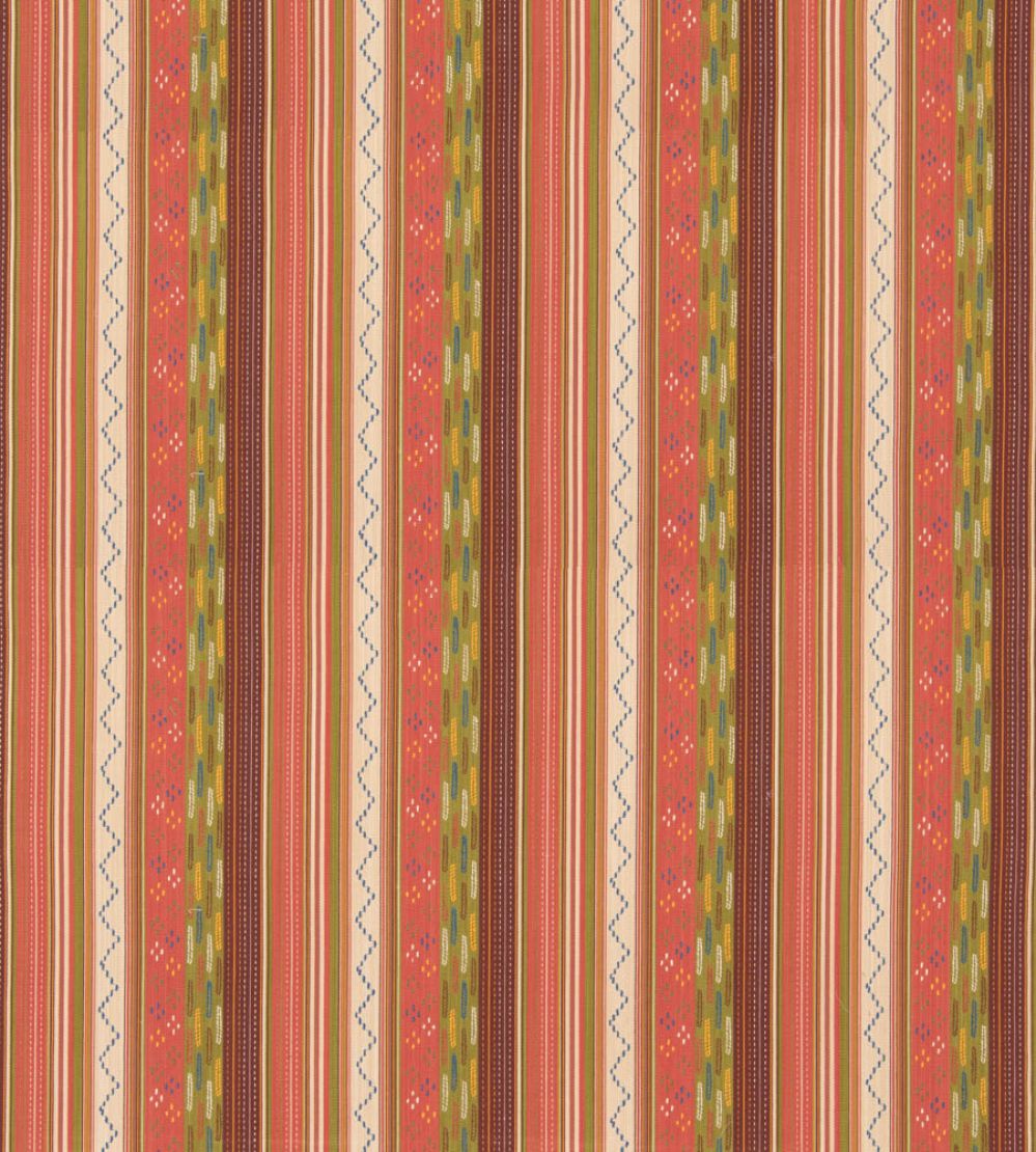 Runaway Fabric by GP & J Baker Coral/Green