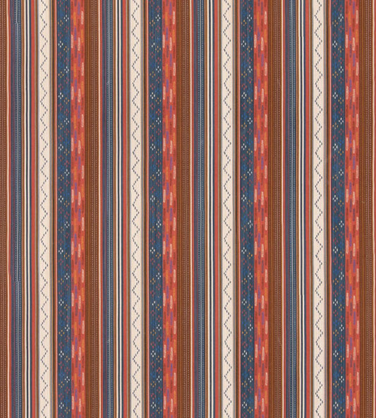 Runaway Fabric by GP & J Baker Coral/Indigo