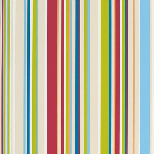 Rush Strawberry/Sailor Blue/Apple/Neutrals wallpaper by Harlequin
