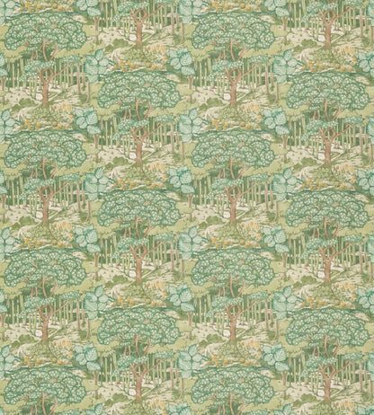 Ruskin Cotton Fabric by GP & J Baker Green