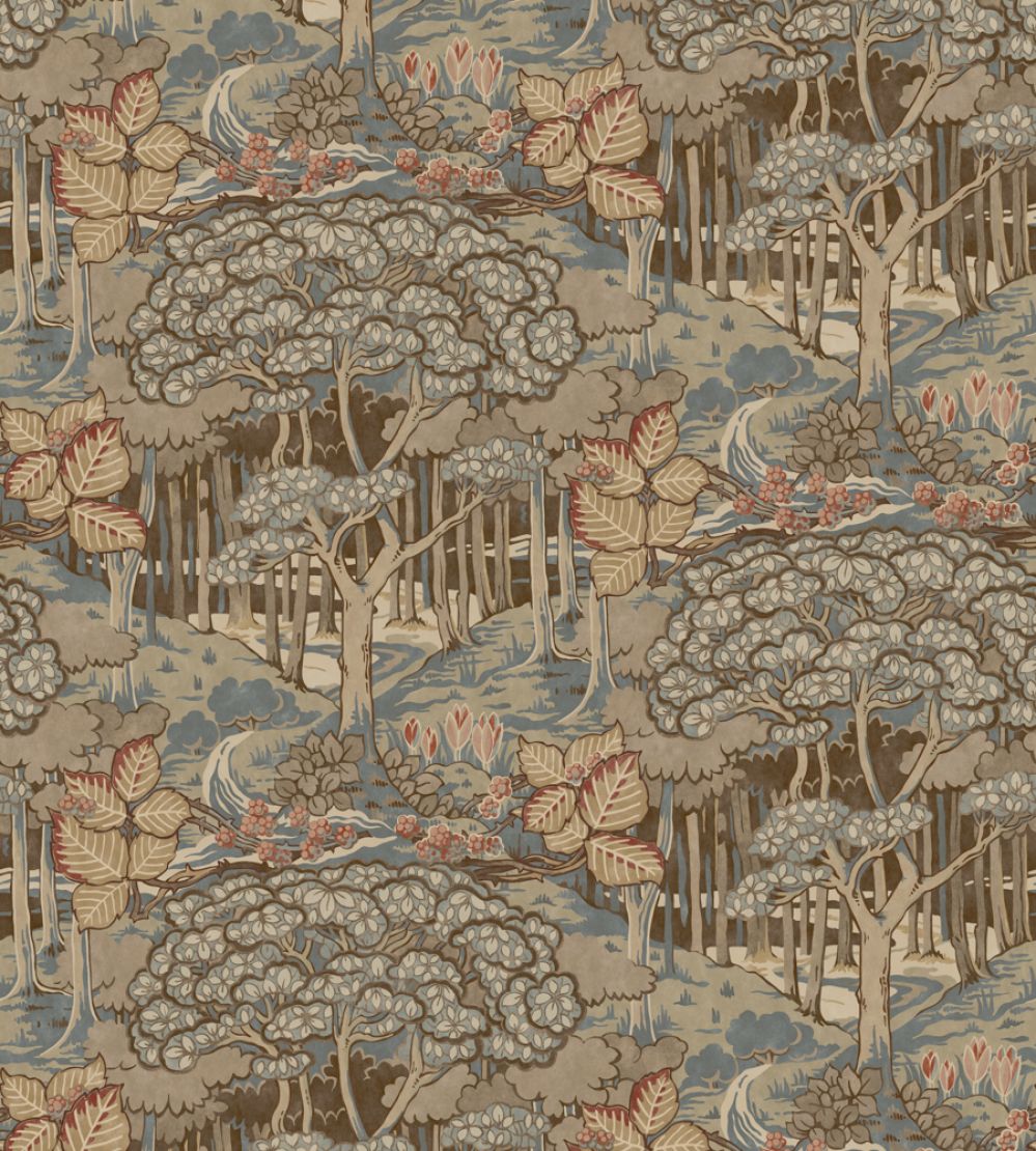 Ruskin Wallpaper by GP & J Baker Teal