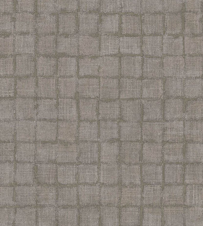 Rustic Check Wallpaper by Eijffinger Brown