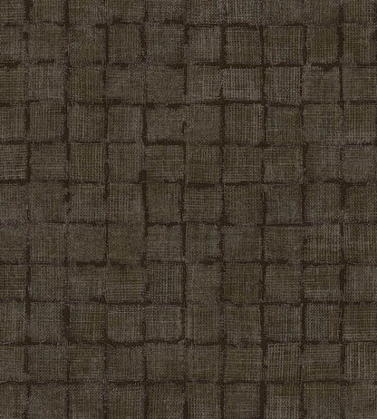 Rustic Check Wallpaper by Eijffinger Brown / Taupe