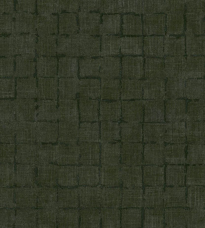 Rustic Check Wallpaper by Eijffinger Dark Green
