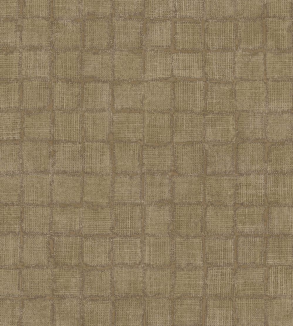 Rustic Check Wallpaper by Eijffinger Gold