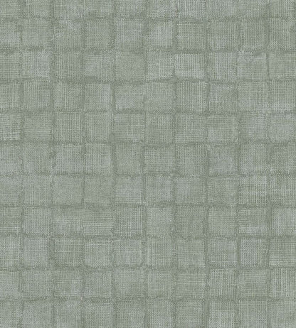 Rustic Check Wallpaper by Eijffinger Green