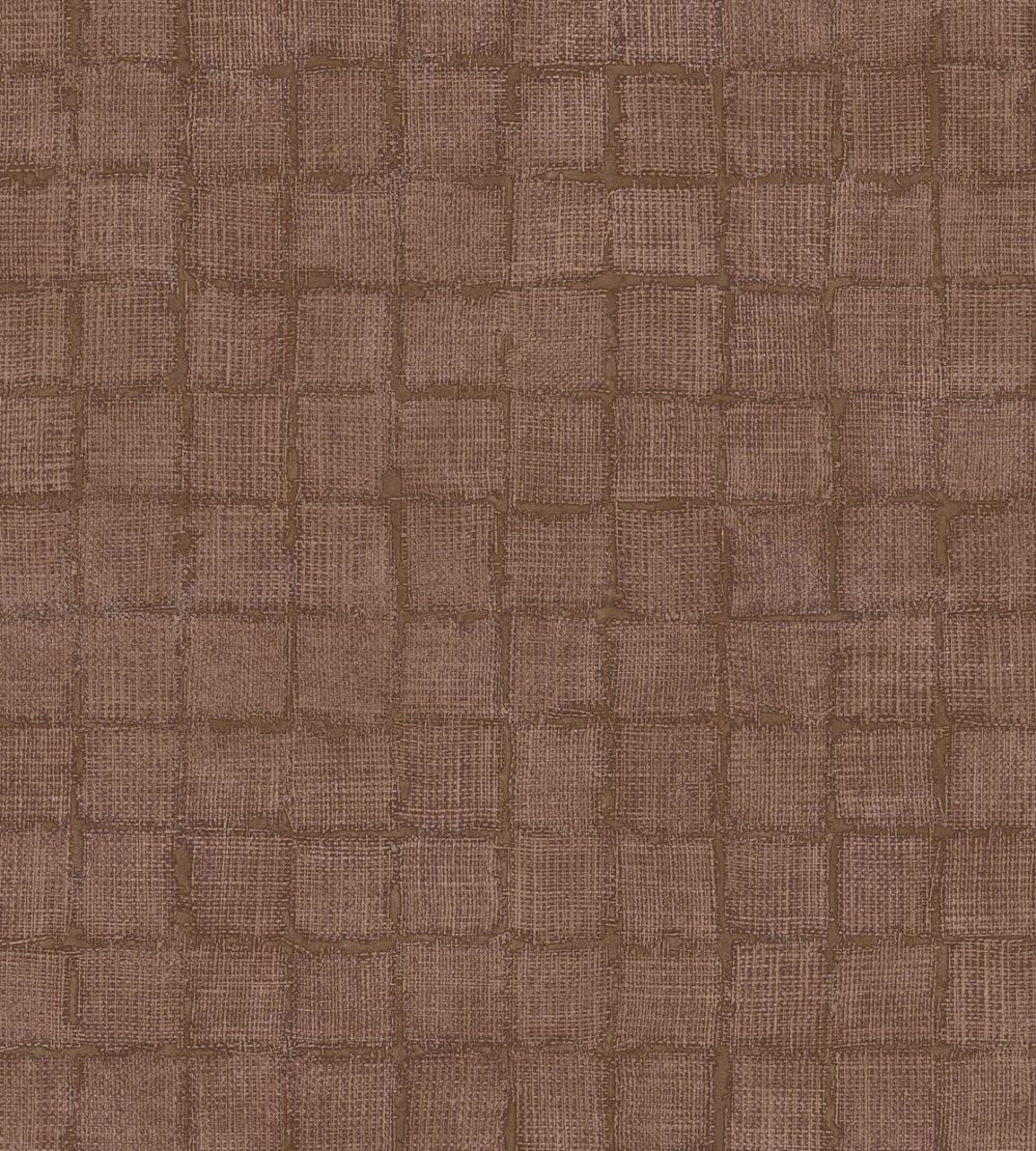Rustic Check Wallpaper by Eijffinger Orange / Terracotta