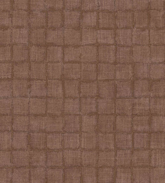 Rustic Check Wallpaper by Eijffinger Orange / Terracotta