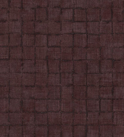Rustic Check Wallpaper by Eijffinger Red