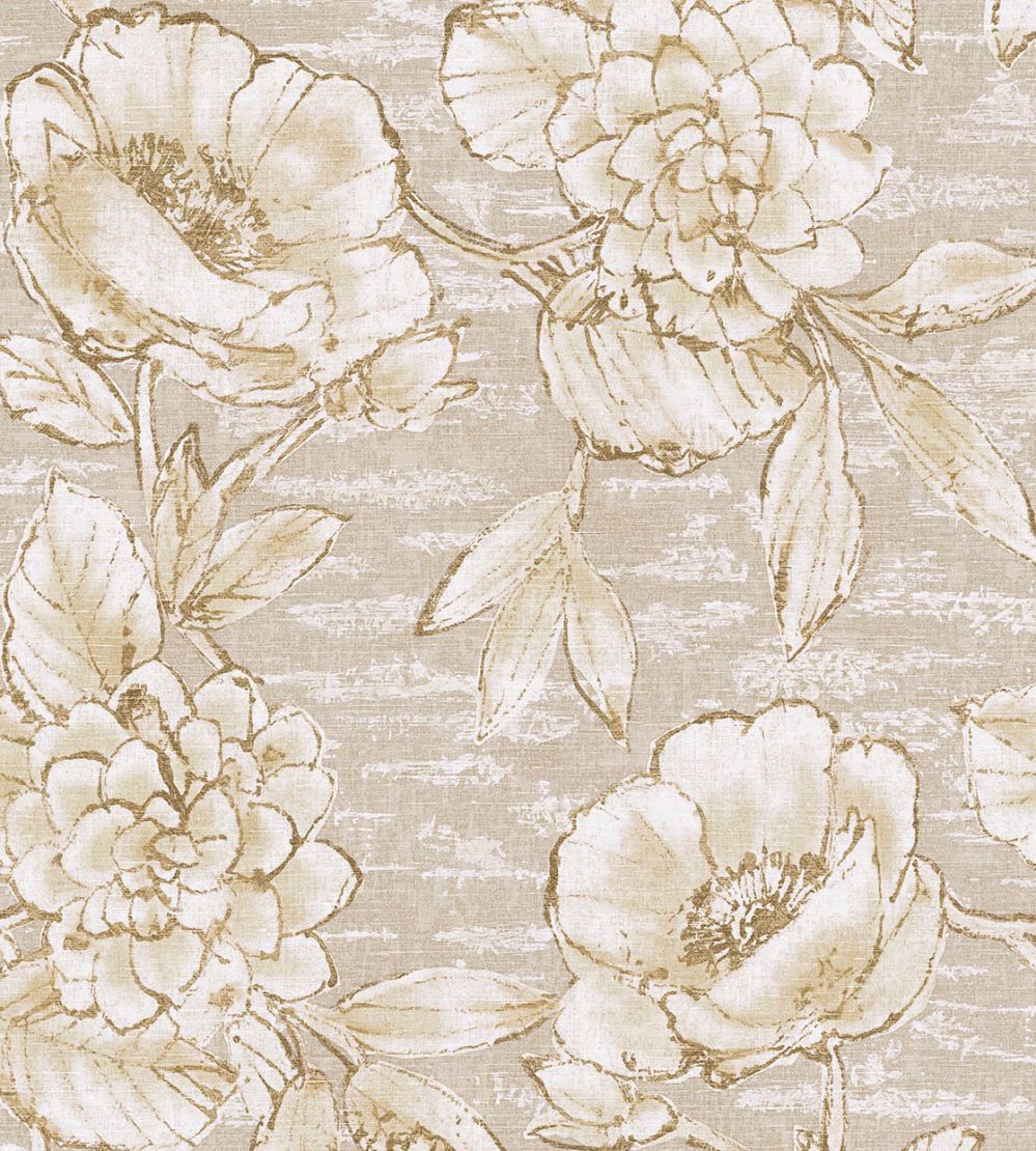 Rustic Floral Wallpaper by Eijffinger Beige / Sand