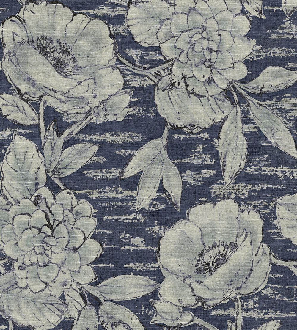 Rustic Floral Wallpaper by Eijffinger Blue