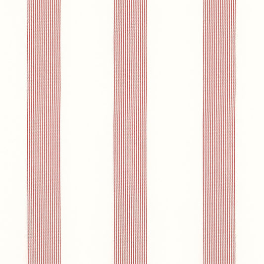 Sabine Stripe Fabric by Thibaut in Cranberry (FWW81734)