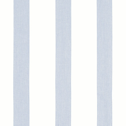 Sabine Stripe Fabric by Thibaut in Oxford Blue (FWW81736)