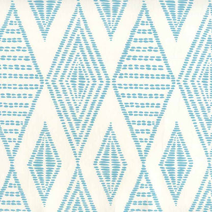 Safari Embroidery Medium Turquoise on Almost White wallpaper by Alan Campbell