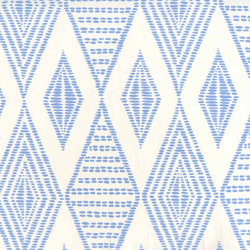 Safari Embroidery French Blue on Almost White wallpaper by Alan Campbell