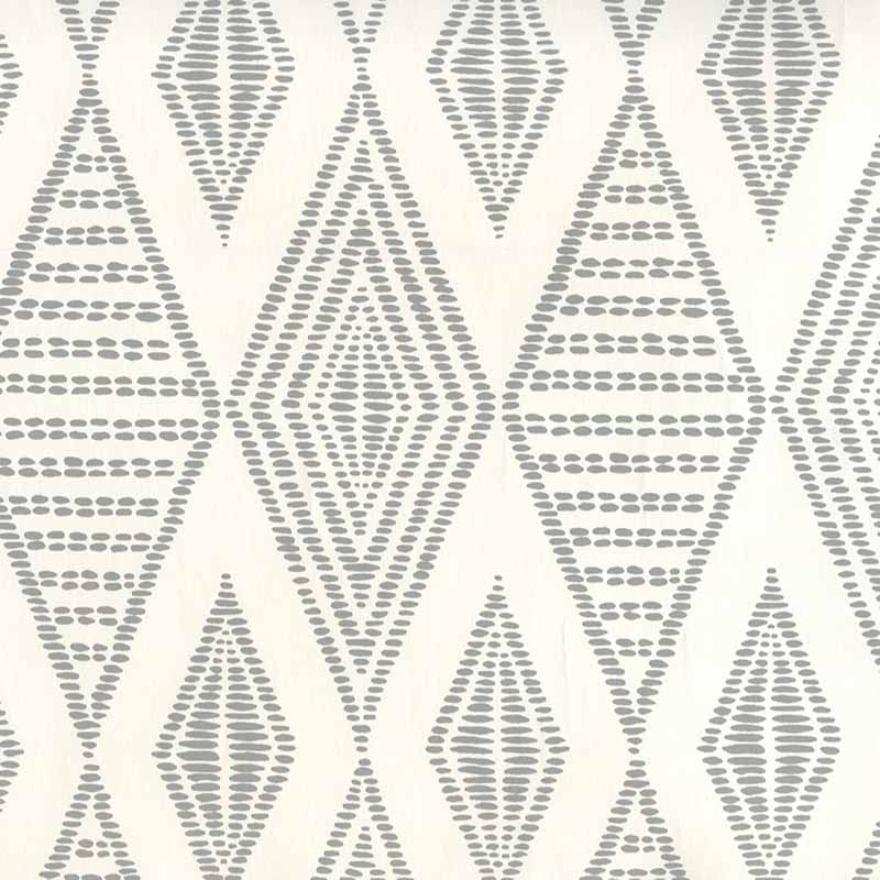 Safari Embroidery Medium Gray on Almost White wallpaper by Alan Campbell