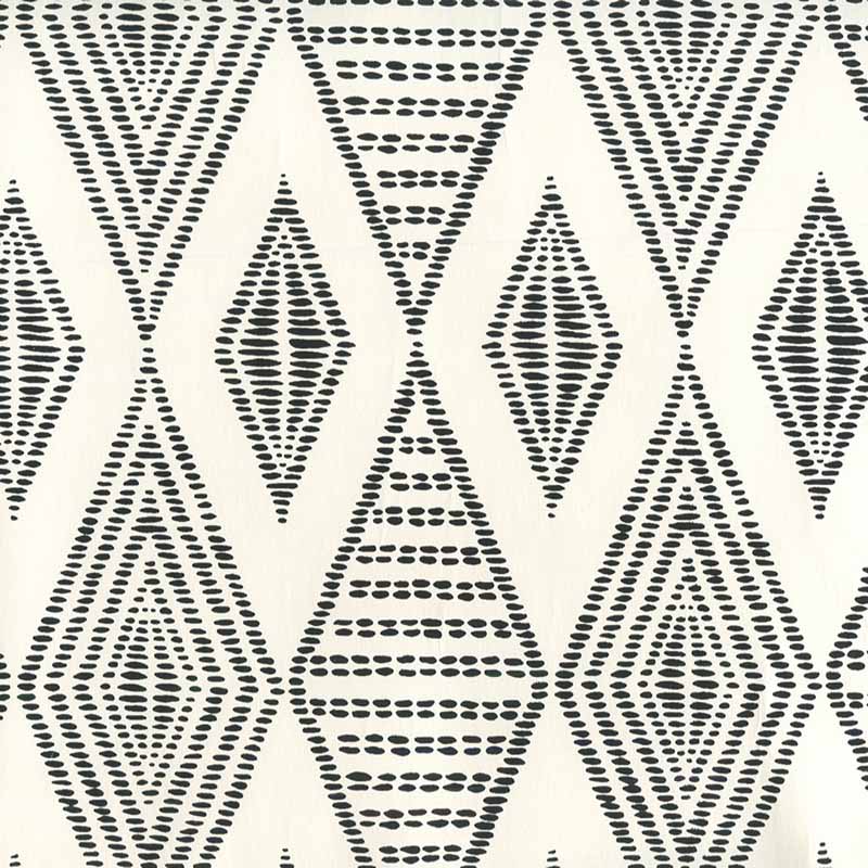 Safari Embroidery Black on Almost White wallpaper by Alan Campbell