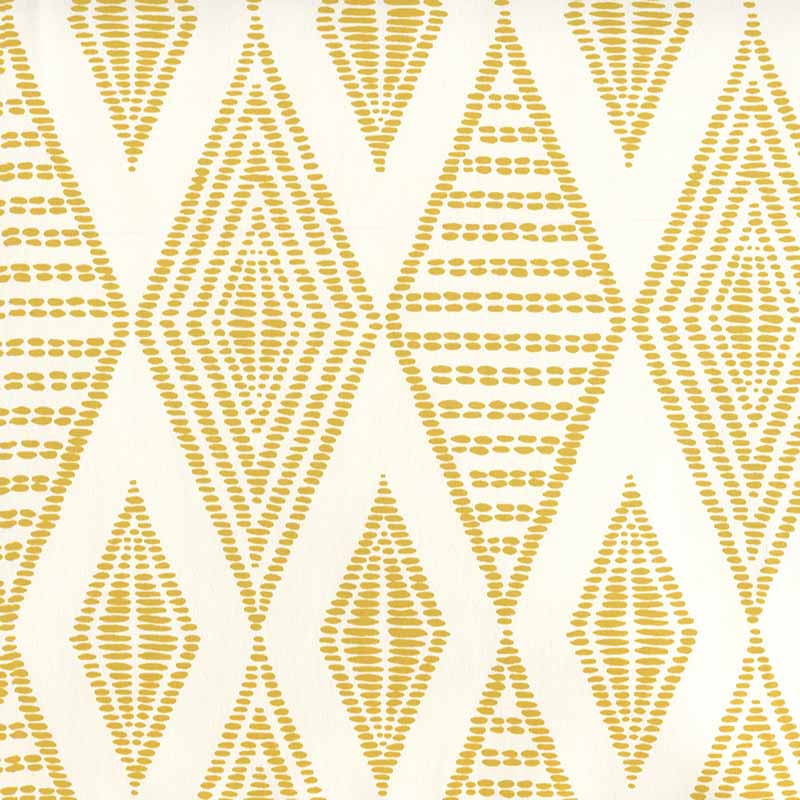 Safari Embroidery Inca Gold on Almost White wallpaper by Alan Campbell
