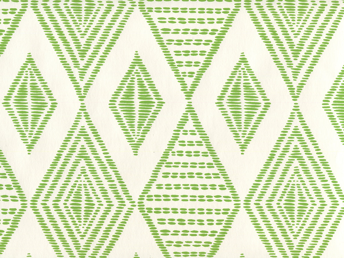 Safari Embroidery Lime on Almost White wallpaper by Alan Campbell