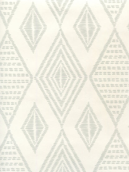 Safari Embroidery Light Gray on Almost White wallpaper by Alan Campbell