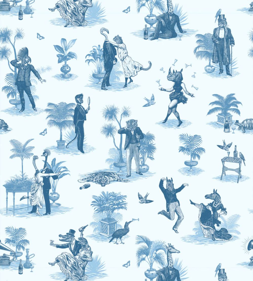 Safari Soiree Wallpaper by Divine Savages Bleu