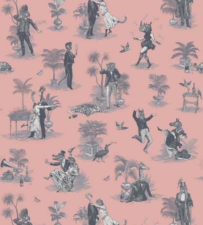 Safari Soiree Wallpaper by Divine Savages Primrose Pink