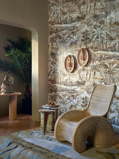 Safari Wallpaper by Pierre Frey shown in a room setting (view 1)