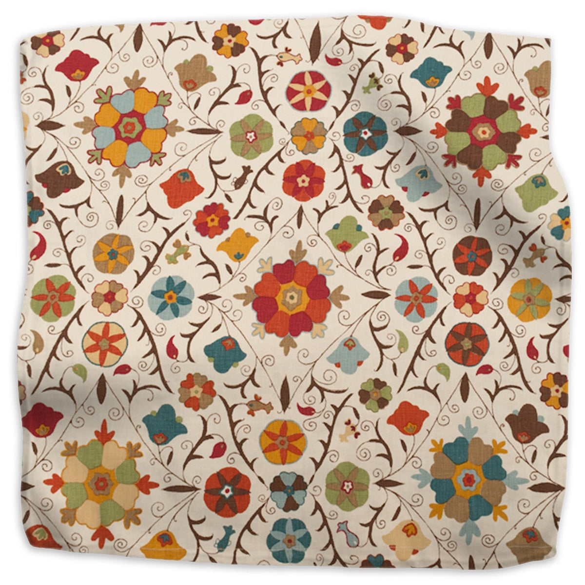 Safi Suzani Fabric by Kathryn M. Ireland in Chocolate Cherry