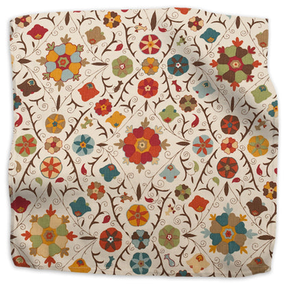 Safi Suzani Fabric by Kathryn M. Ireland in Chocolate Cherry