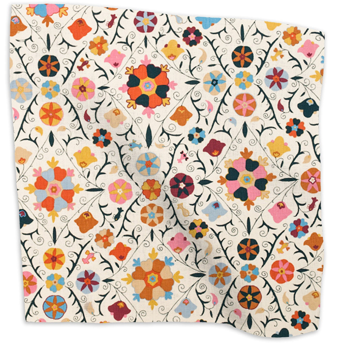 Safi Suzani Fabric by Kathryn M. Ireland in Indigo Passion