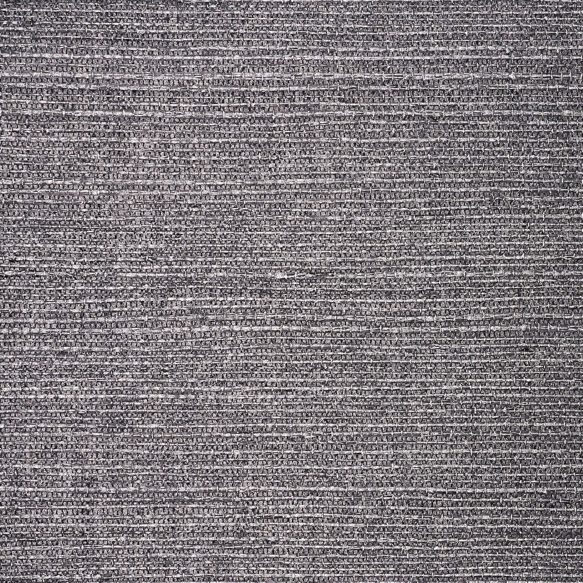 Saint Germain Hemp Grasscloth Wallpaper by Phillip Jeffries in Silver On Charcoal (PJ 5994)