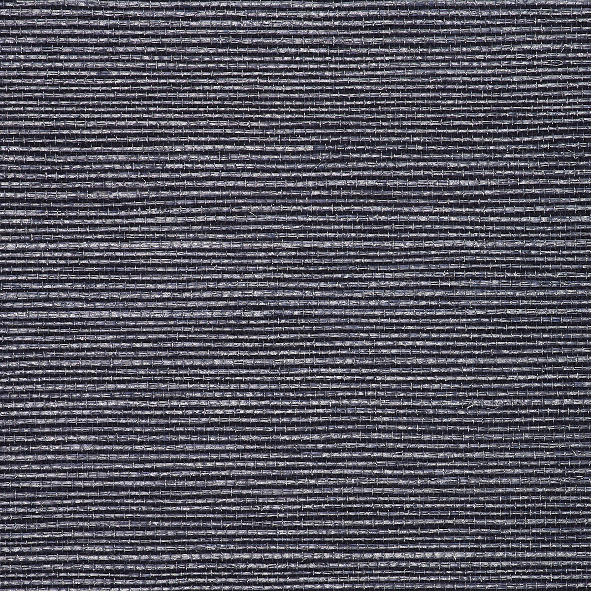Saint Germain Hemp Grasscloth Wallpaper by Phillip Jeffries in Silver On Navy (PJ 5988)