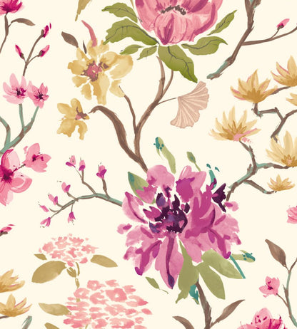 Saku Wallpaper by Ohpopsi Vintage Plum