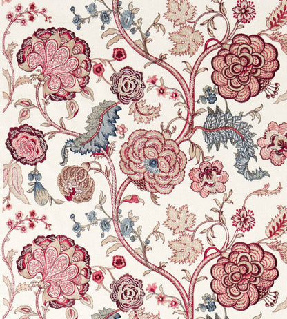 Salisbury Embroidery Fabric by Sanderson Crimson