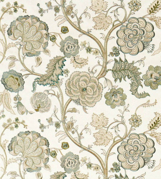 Salisbury Embroidery Fabric by Sanderson Yew Green