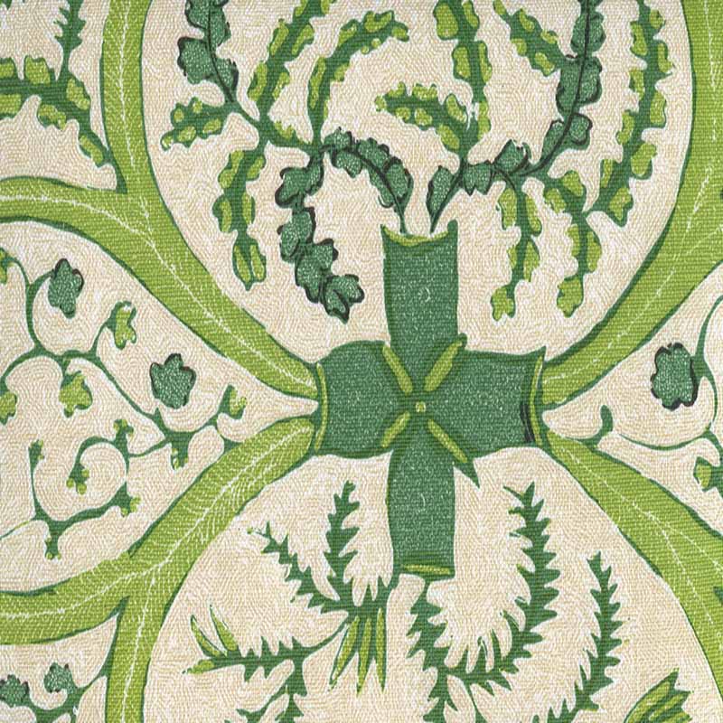 Salong Batik Multi Multi Greens Beige Brown fabric by China Seas