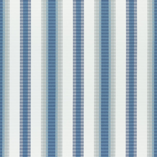 Samba Stripe Fabric by Thibaut in Navy & Nickel (W74668)