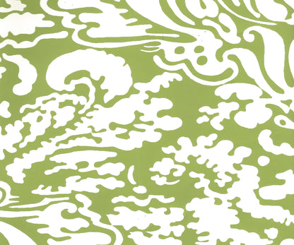 San Marco Reverse Chartreuse on Off White wallpaper by China Seas