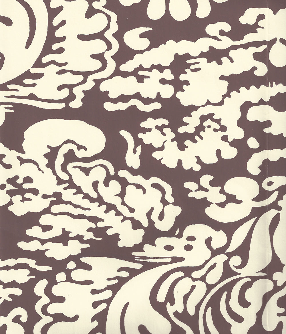 San Marco Reverse Prune on Off White wallpaper by China Seas