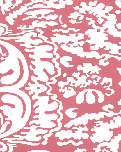 San Marco Reverse Coral on Almost White wallpaper by China Seas