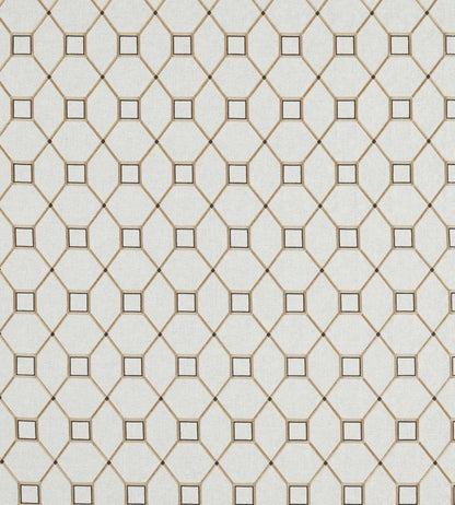 Baroque Trellis Fabric by Sanderson Charcoal / Gold