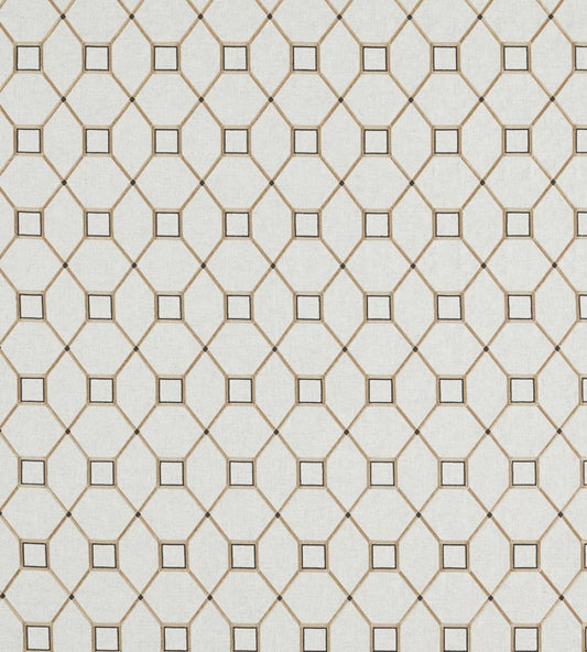 Baroque Trellis Fabric by Sanderson Charcoal / Gold