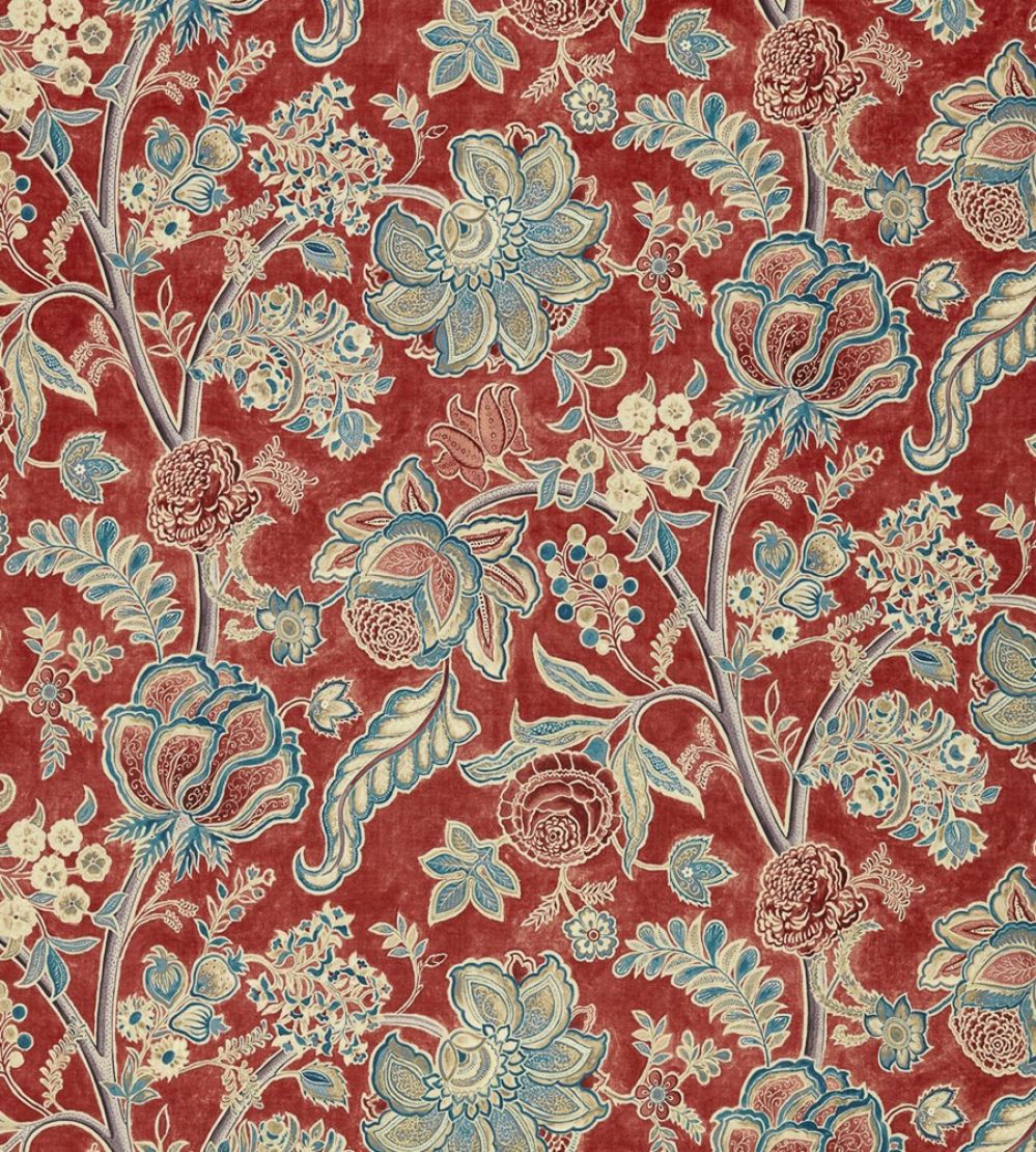 Shalimar Fabric by Sanderson Ruby / Teal