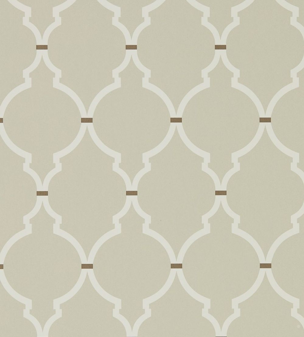 Empire Trellis Wallpaper by Sanderson Linen / Cream