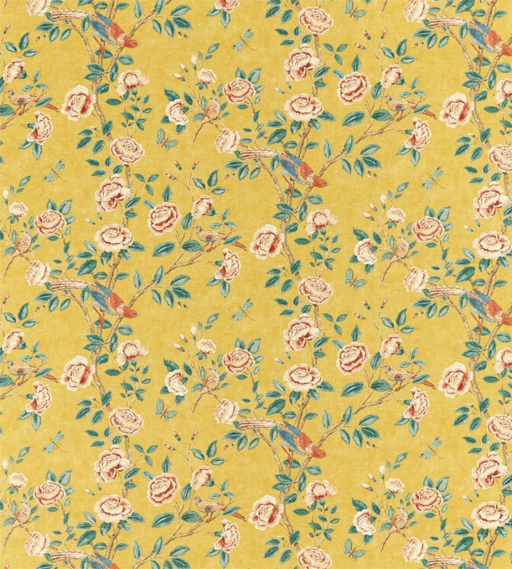 Andhara Fabric by Sanderson Saffron/Teal